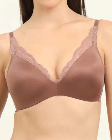 Buy Triumph 110|729 Floral Lace Full Coverage Lightly Padded Seamless T-Shirt Bra | 729