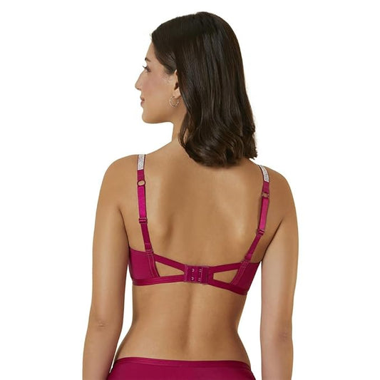 Triumph 110/745 Shiny Essential Padded Non-Wired T-Shirt Bra for Smooth Shape, Subtle Shine & All-Day Comfort