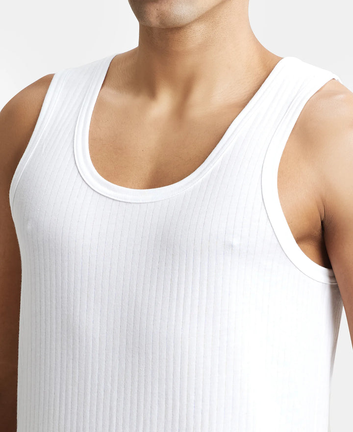 Jockey Men’s Classic Undershirt Vest | Super Combed Cotton Sleeveless Vest | 8816 White