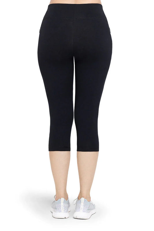 Amante Active Cotton Capri Activewear|Abt85701 Black