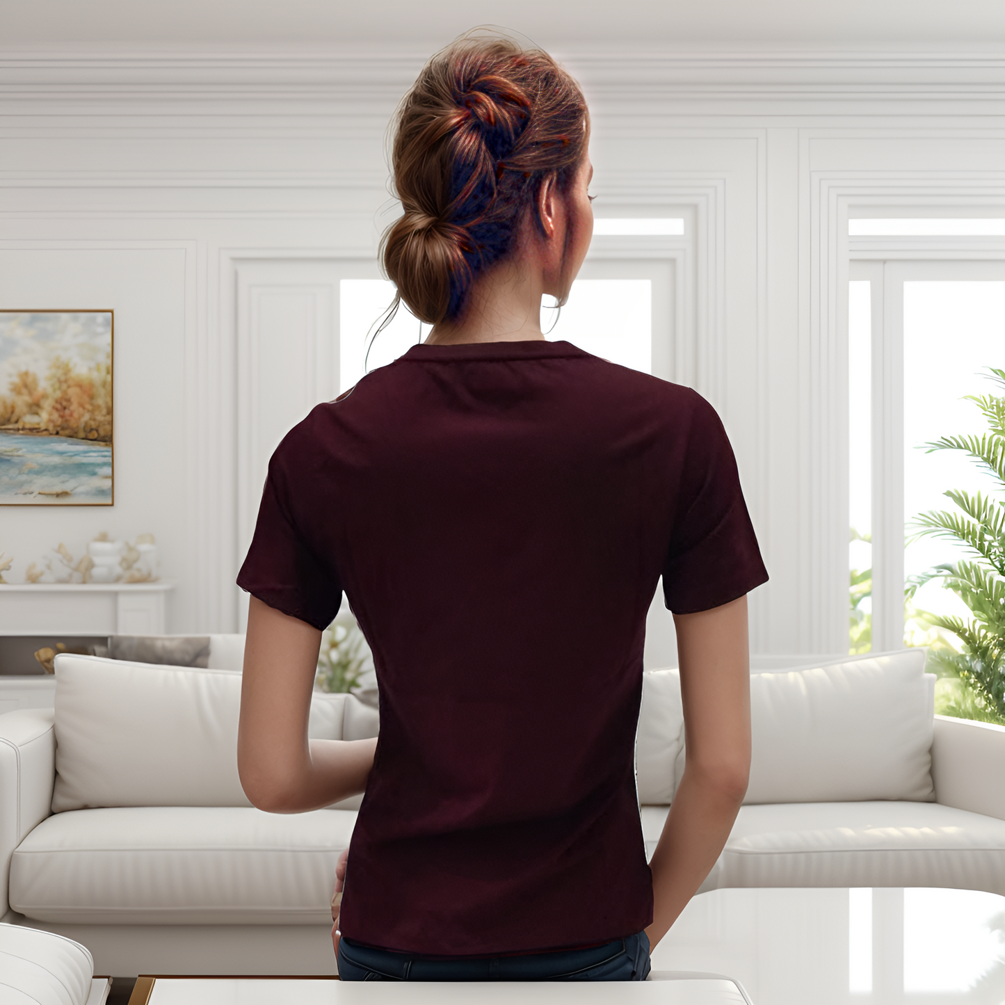 Vieviana V-Neck Tee Athleisure|Ev2003