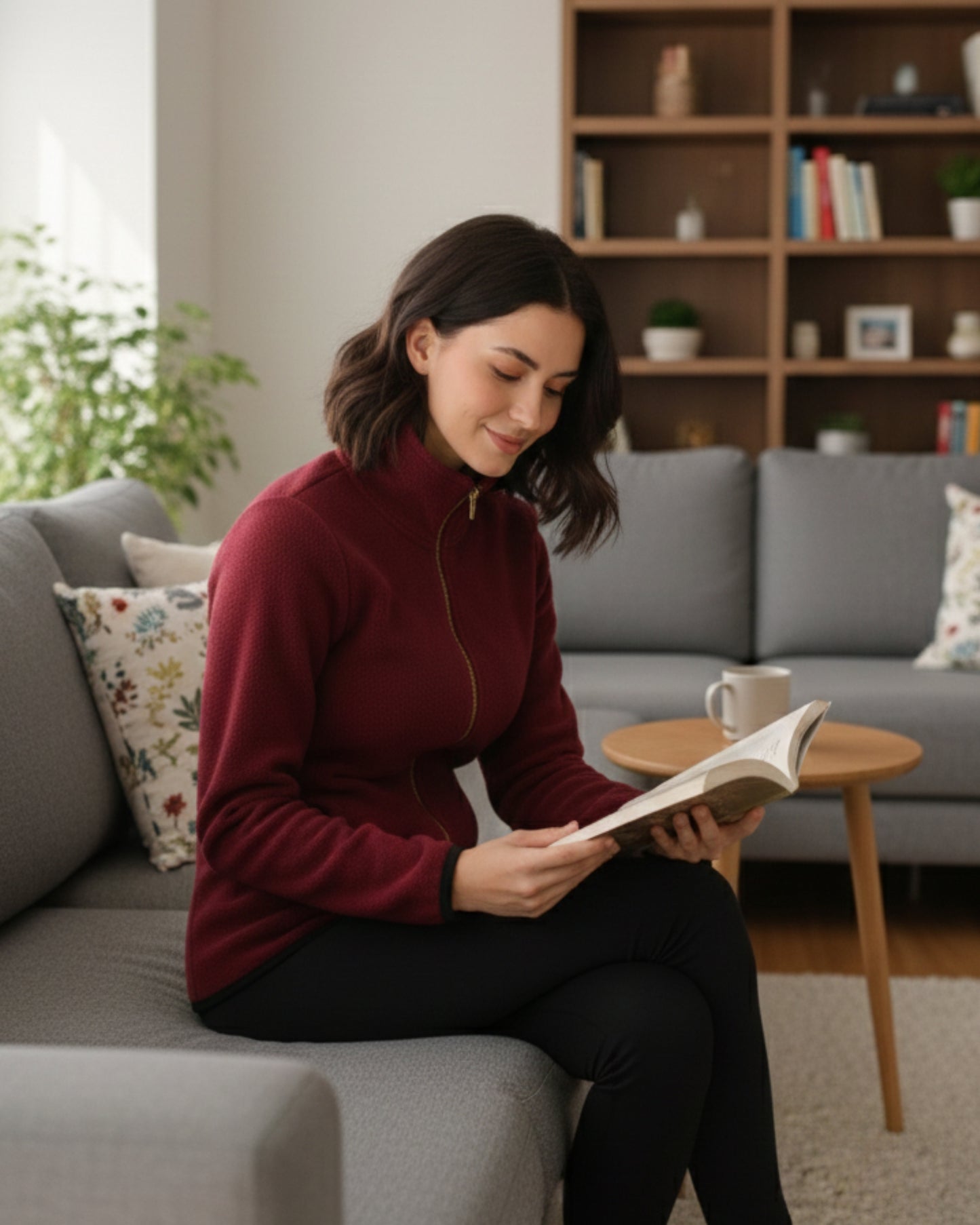 Vieviana Women’s Athleisure Jacket | Winter Zip-Up Jacket | Cotton Rich Warm Outerwear | EV614