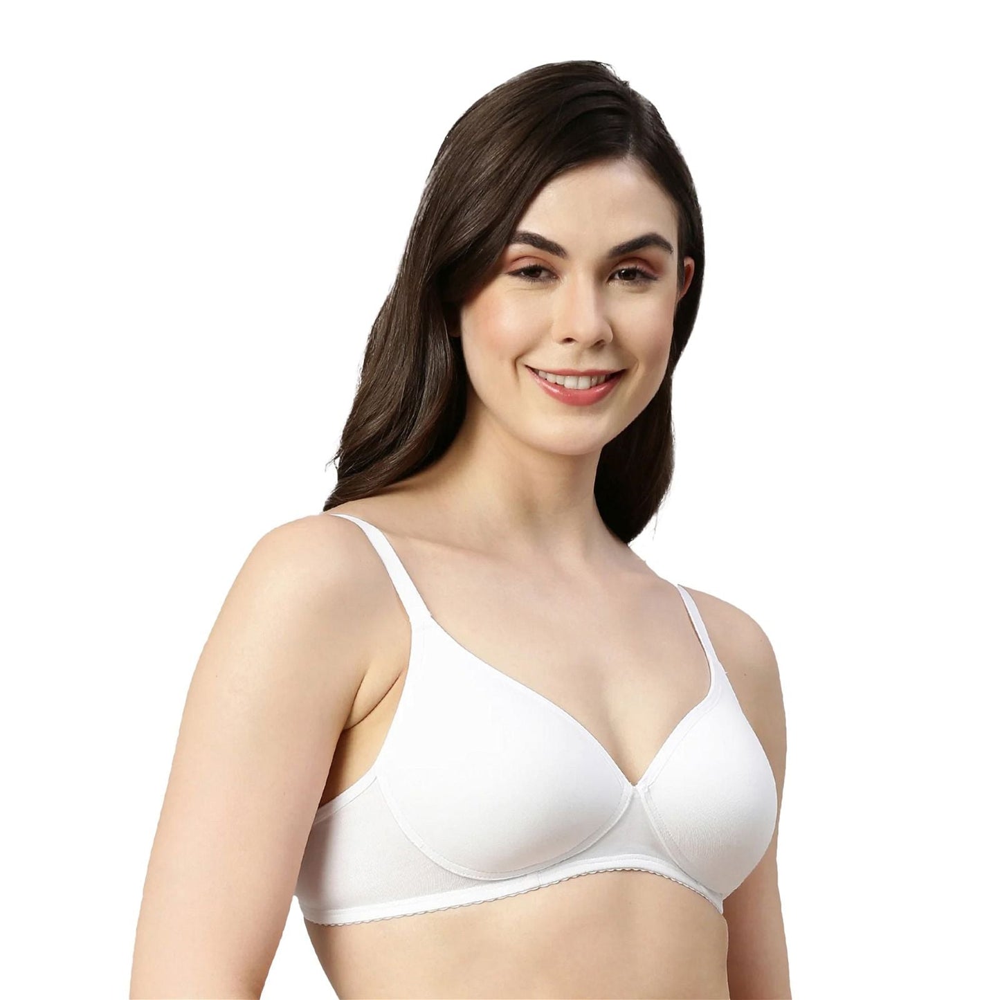 Enamor Padded Non Wired Cotton TShirt Bra|A039