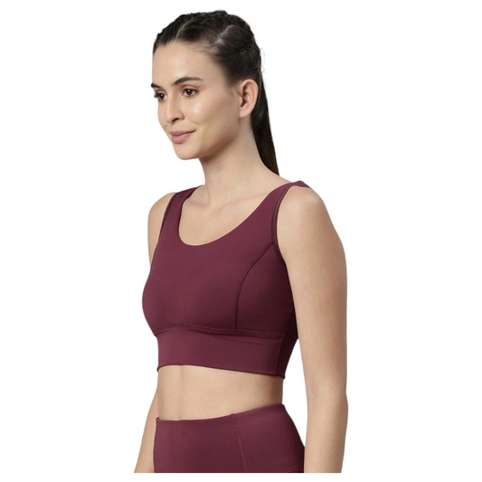 Enamor Scoop Neck High Impact Yoga Sports Bra Top|E117