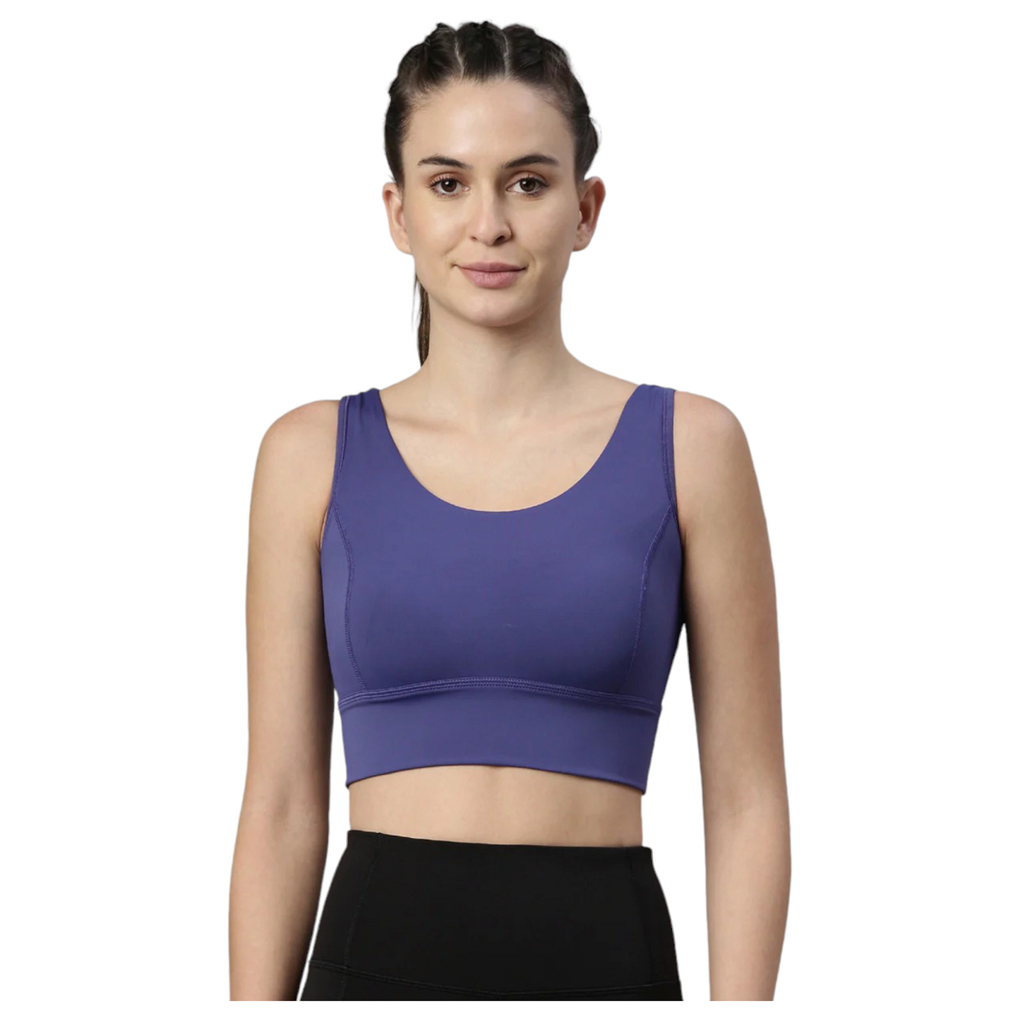 Enamor Scoop Neck High Impact Yoga Sports Bra Top|E117