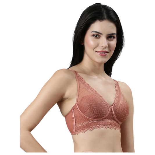 Enamor Lacy Padded Non Wired Bra|F125