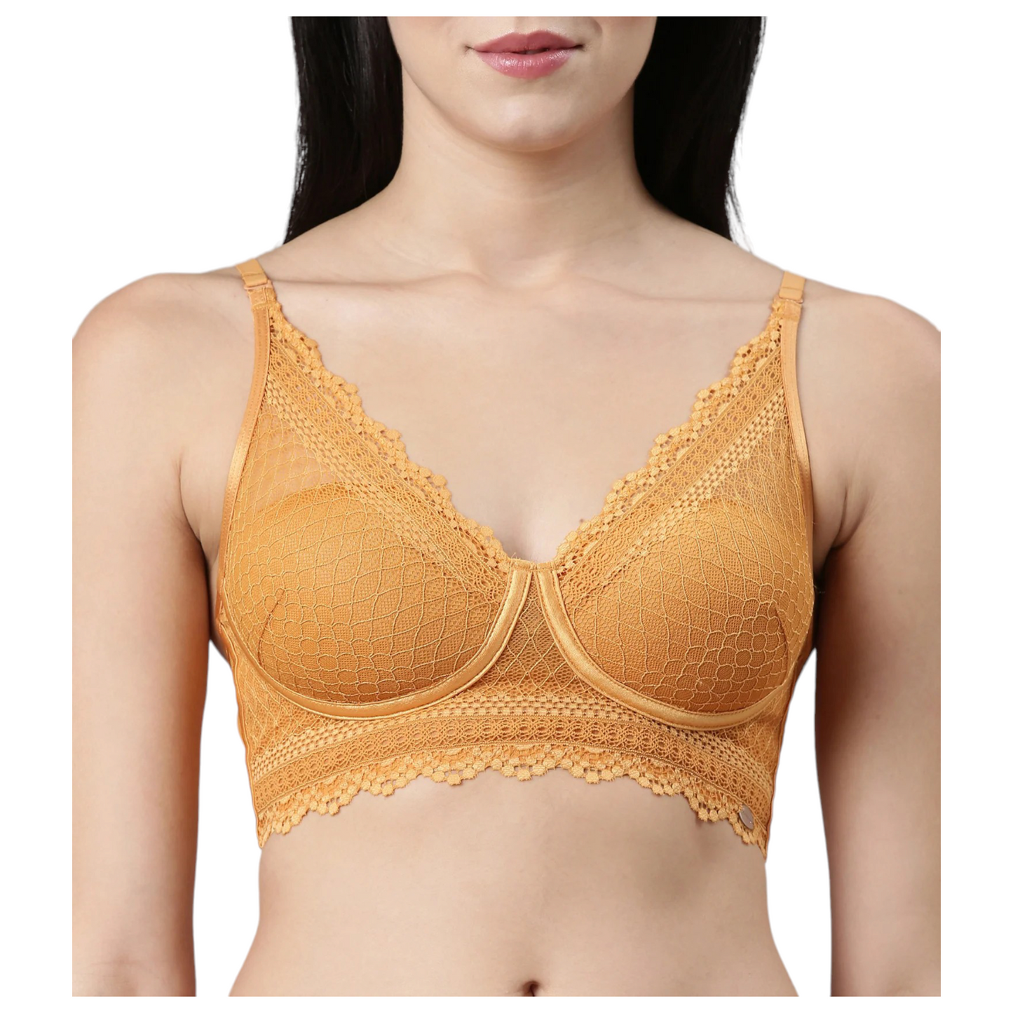 Enamor Lacy Padded Non Wired Bra|F125