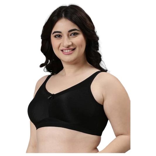 Enamor Full Figure Support Non Padded Non Wired Plus Size Bra|Fb12