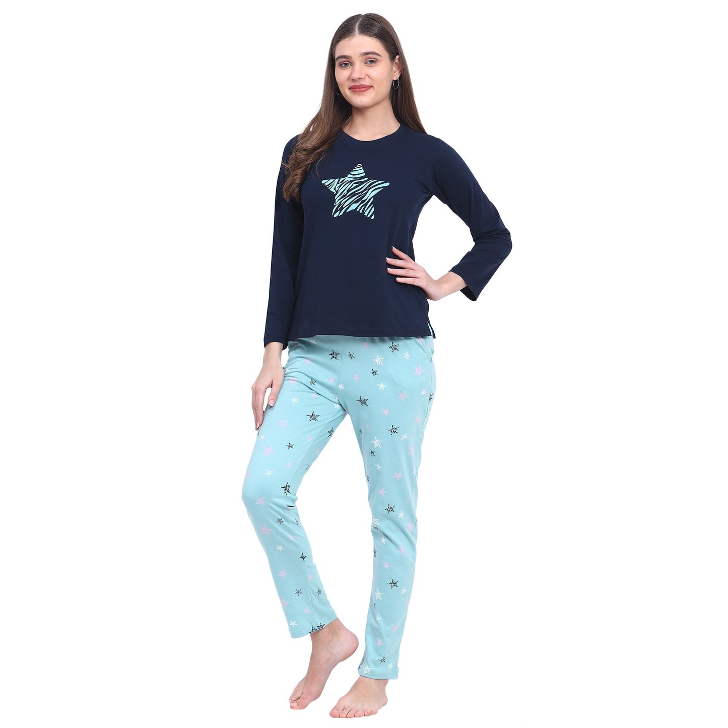 Vieviana Pj Set Full Sleeves Nightwear|Ev14109