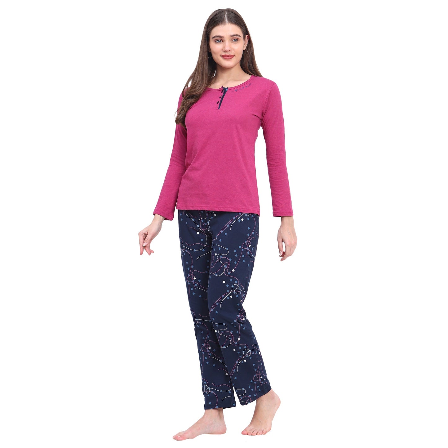 Vieviana Pj Set Full Sleeves Nightwear|Ev14112