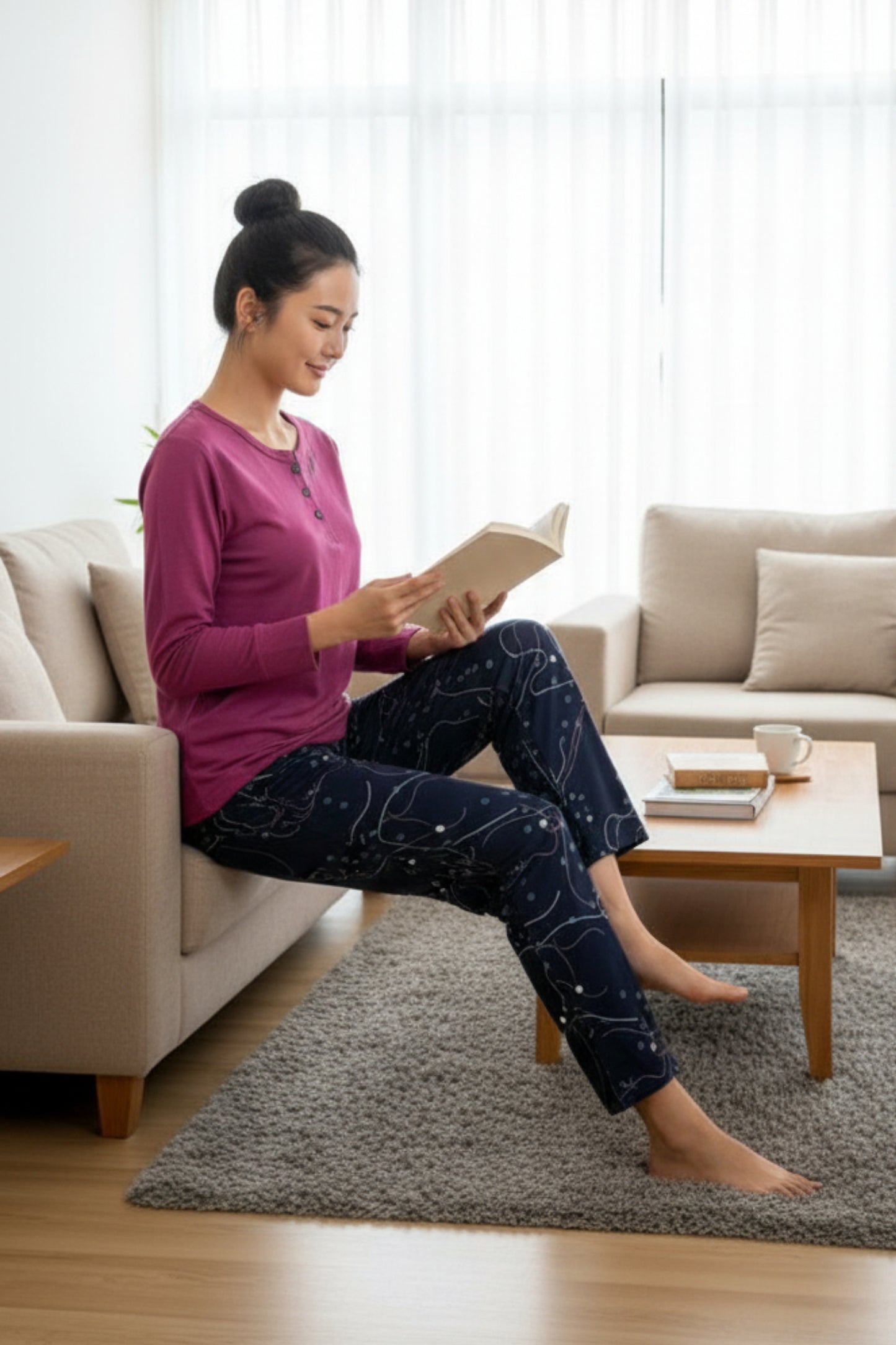 Vieviana Women’s Full Sleeves PJ Set | Soft Cozy Nightwear | Comfortable Lounge Wear | EV14112