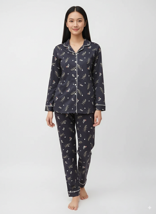 Vieviana Front Open Full Sleeves Nightwear|Ev17101