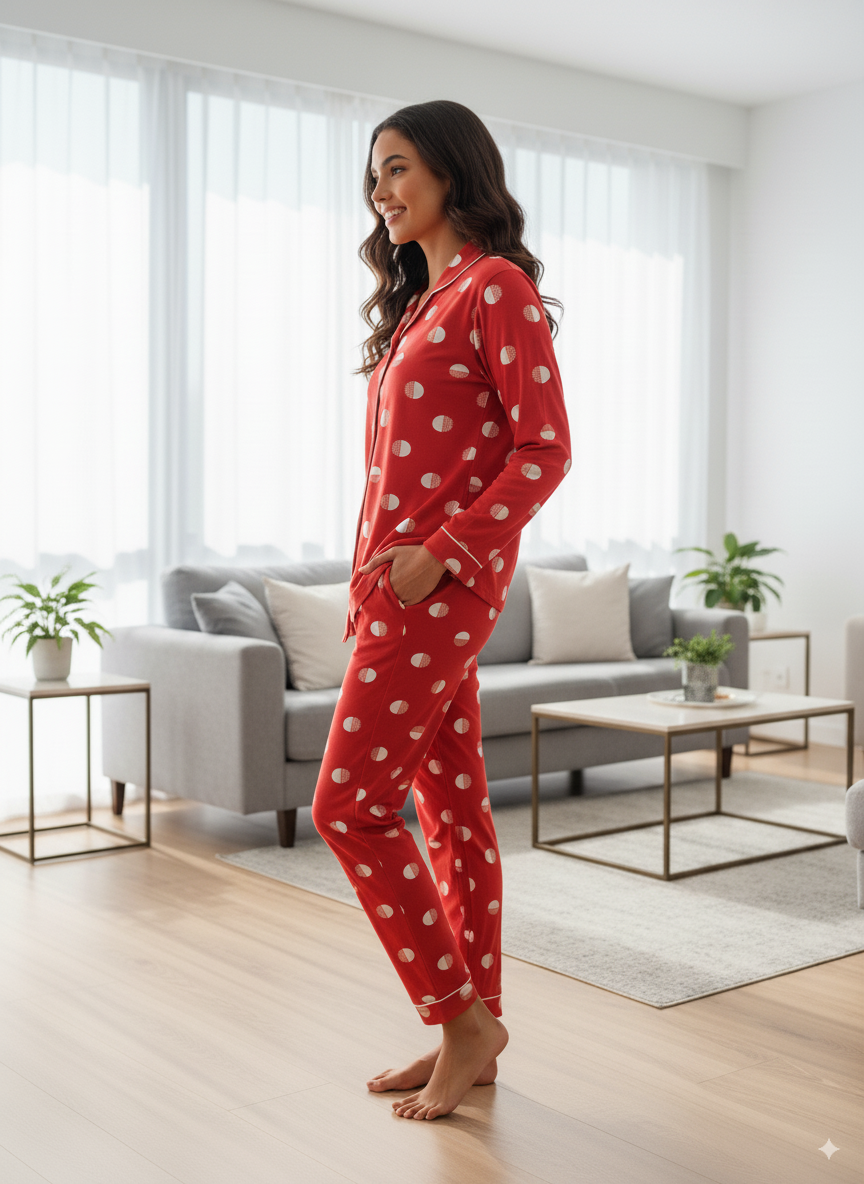 Vieviana Front Open Full Sleeves Nightwear|Ev17102