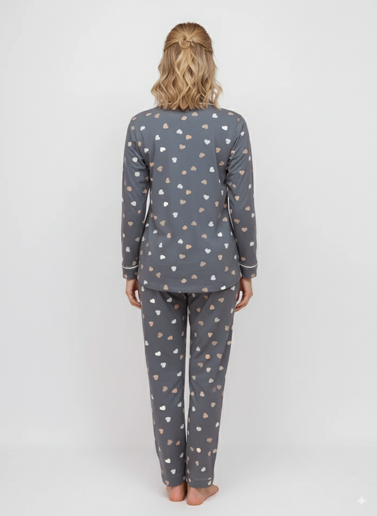 Vieviana Front Open Full Sleeves Nightwear|Ev17103