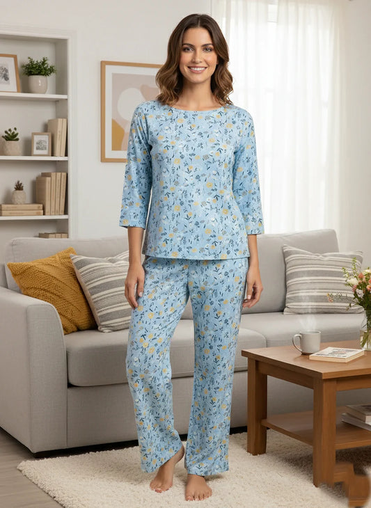 Fablush Women’s Butter Soft Pajama Set Nightwear FB14014 | Premium Printed Lounge & Sleepwear Set