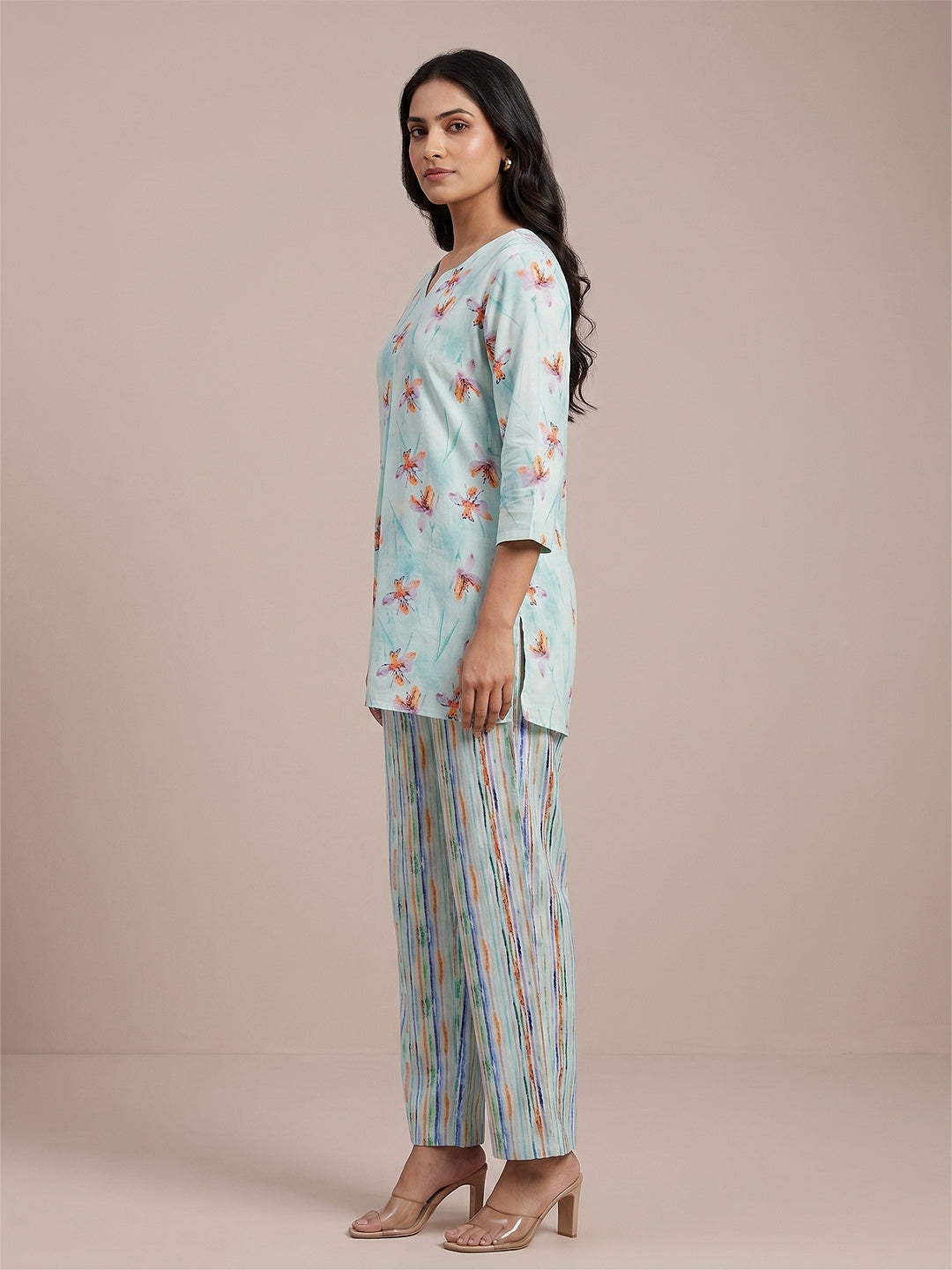 Fablush Women's Kurti Nightsuit | 100% Rayon | Fb15015 Light Green