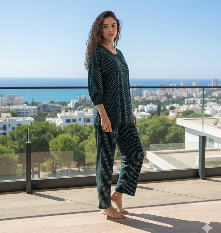 Fablush Women's Pajama Set Full Sleeves Nightwear | Fb15102