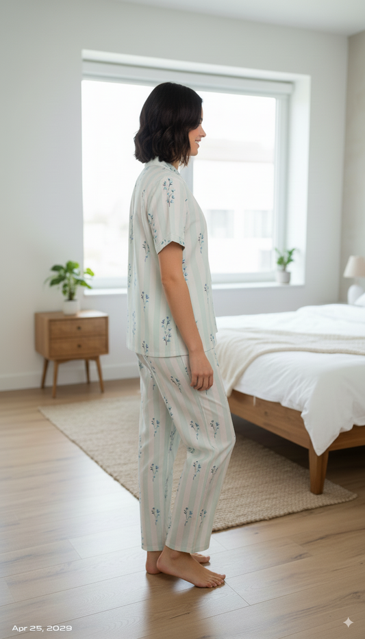 Fablush Womens Front Open Nightsuit | Fb17022