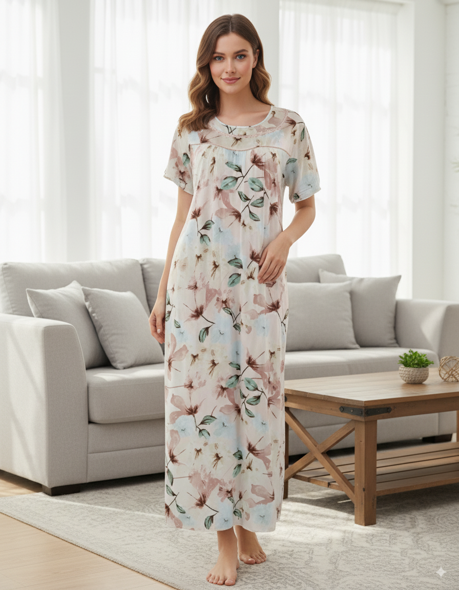 Fablush Women’s Nighty Nightwear | 100% Rayon | Fb18017