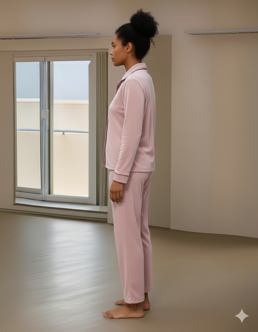 Fablush Front Open Full Sleeves Nightsuit Women's Nightwear Set | Fb37002