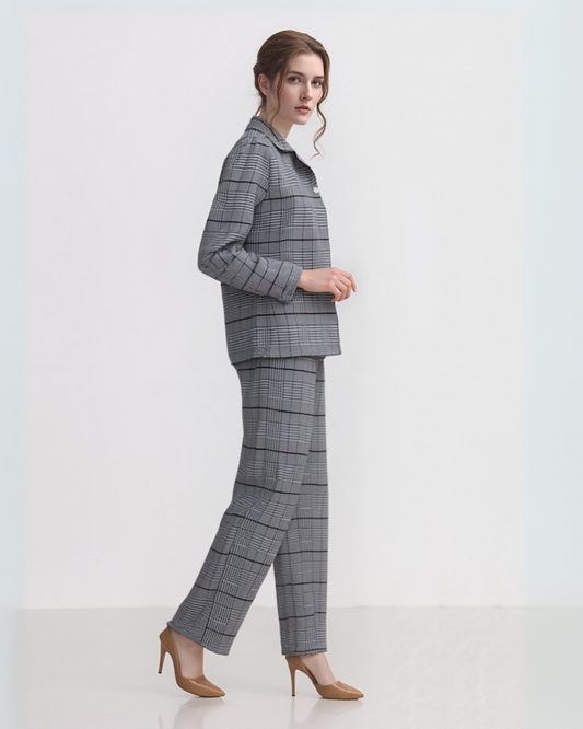 Fablush Womens Front Open Full Sleeves Nightsuit | Bonded With Fur | Fb37005