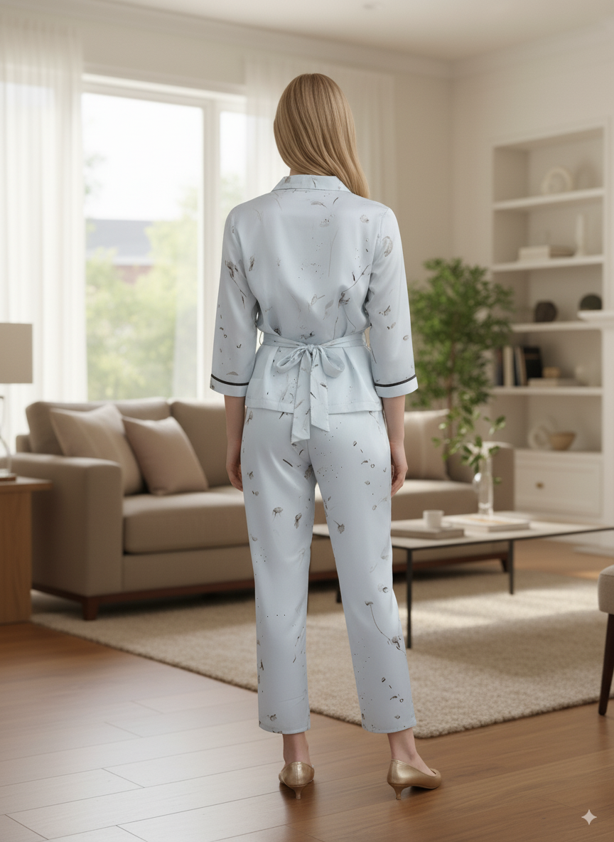Fablush Women's Satin Nightsuit Bridal Nightwear | Luxe Satin | FB501