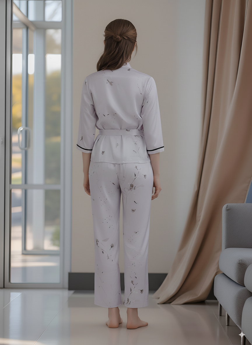 Fablush Women's Satin Nightsuit Bridal Nightwear | Luxe Satin | FB501