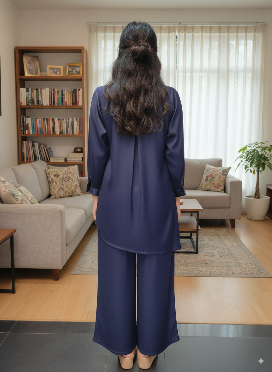 Fablush Women’s Kurti Bridal Nightsuit Set | Satin | Fb516