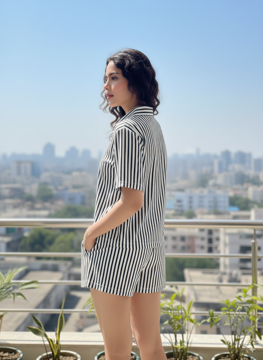 Fablush Women’s Co-ord Set Resortwear | FBRS02 | 90% Cotton & 10% Linen | Stylish & Comfortable Summer Wear