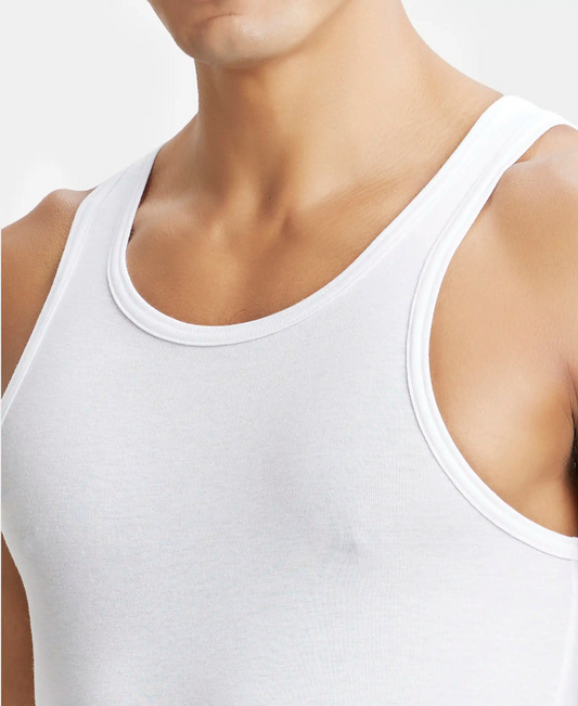 Jockey Men’s Vest | Lightweight Cotton Undershirt | Soft Stretch Fabric | IC13