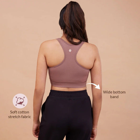 Nykd All day Essential Cotton Sports Bra-NYK059-