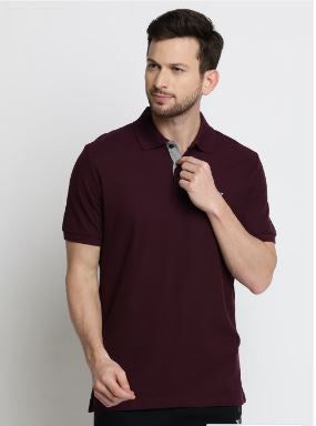 Van Heusen - T Shirt - Half Sleeves - polo neck- solid - casual - 60032-