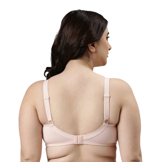 Enamor M-Frame Cotton Non Padded Non Wired Support Bra|A014