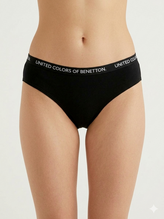 Benetton Women’s Cotton Elastane Hipster Panty Pack 23P3096ucw01i | 93% Cotton 7% Elastane 902