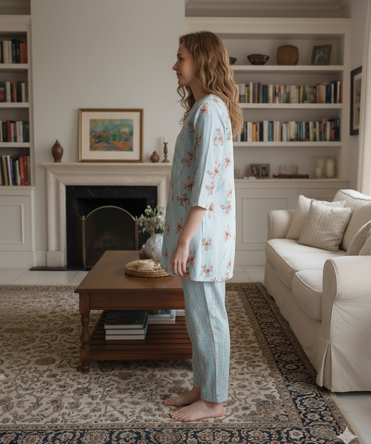 Fablush Women's Kurti Nightsuit | 100% Rayon | Fb15015