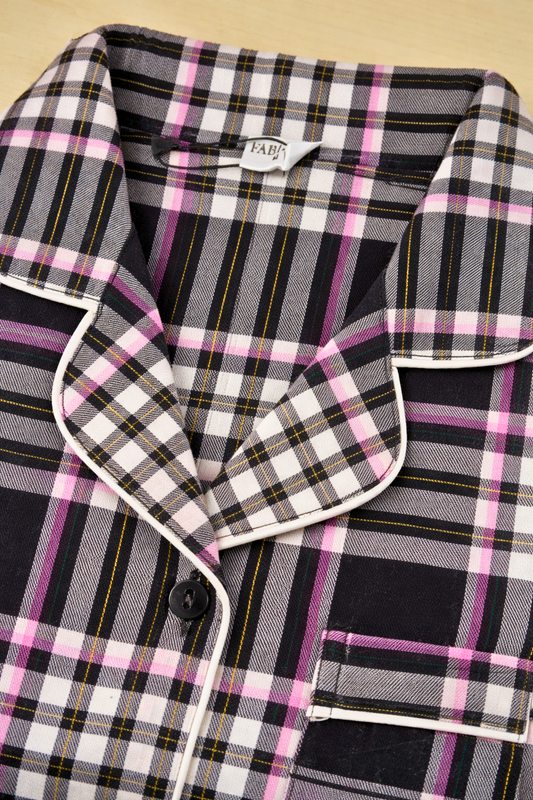 Fablush Women’s Front Open Nightsuit | Cotton Modal Nightwear | FB17026