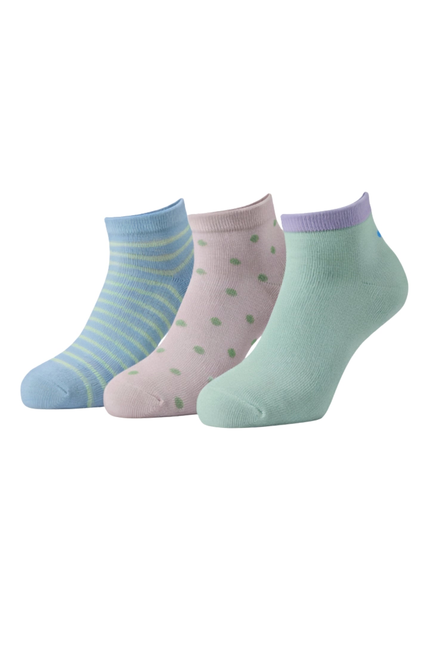 Fablush Women’s Low Cut Socks | Pack of 3 | Non Terry Cotton | Mix Color | FBWSLC
