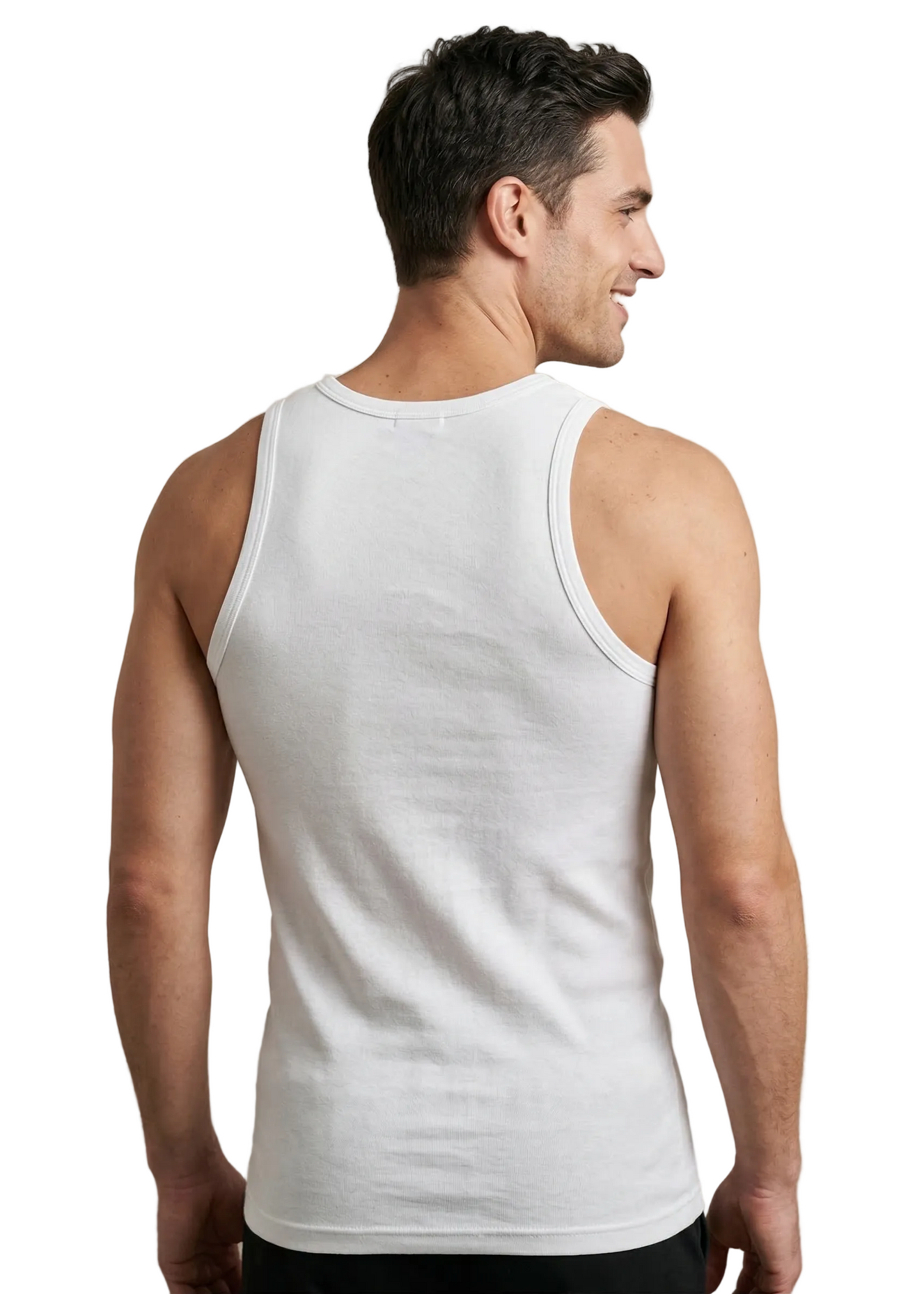 Benetton Men’s Cotton Elastane Vest 23P3menuc156i | Stretch Comfort Undershirt | Soft Breathable Fit 901
