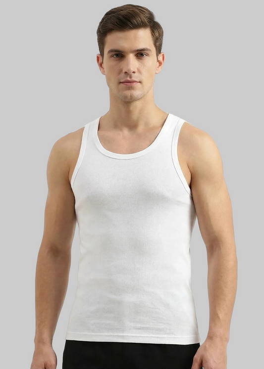 Benetton Men’s Cotton Elastane Fashion Vest 23P3menuc157i | Stretch Fit Stylish Undershirt 101