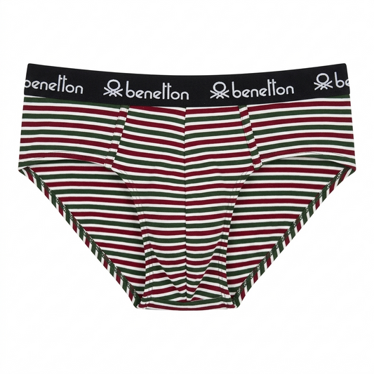 Benetton Men’s Cotton Elastane Brief 23P3menuc158i | 93% Cotton Stretch Comfort Underwear 902