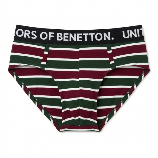Benetton Men’s Cotton Elastane Brief 23P3menuc183i | 93% Cotton Stretch Comfort Underwear 901