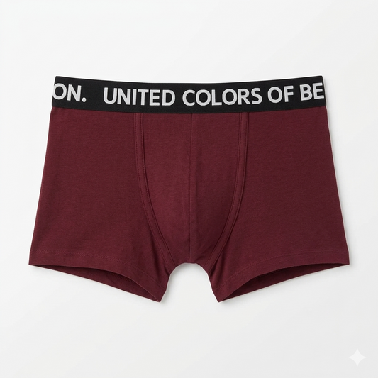 Benetton Men’s Cotton Elastane Trunk 23P3menuc185i | 93% Cotton Stretch Comfort Underwear 901