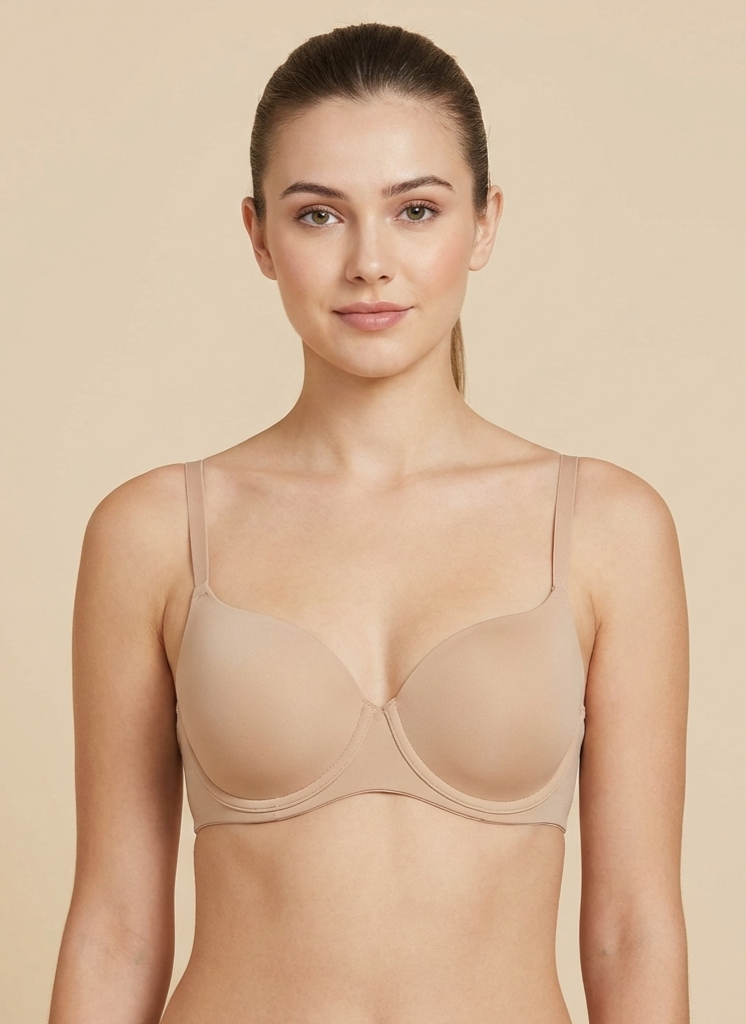 Triumph 122/087 Padded Wired T-Shirt Bra for Smooth Contour, Enhanced Lift & All-Day Support Smooth Skin