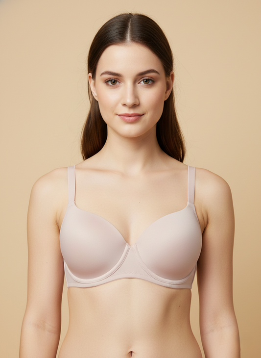 Triumph 122/087 Padded Wired T-Shirt Bra for Smooth Contour, Enhanced Lift & All-Day Support Rose