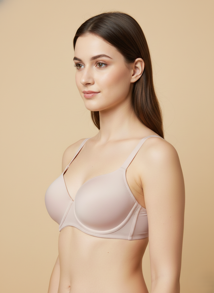 Triumph 122/087 Padded Wired T-Shirt Bra for Smooth Contour, Enhanced Lift & All-Day Support Rose