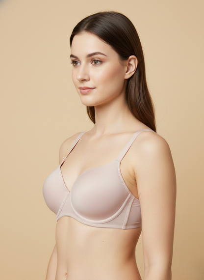 Triumph 122/087 Padded Wired T-Shirt Bra for Smooth Contour, Enhanced Lift & All-Day Support Rose