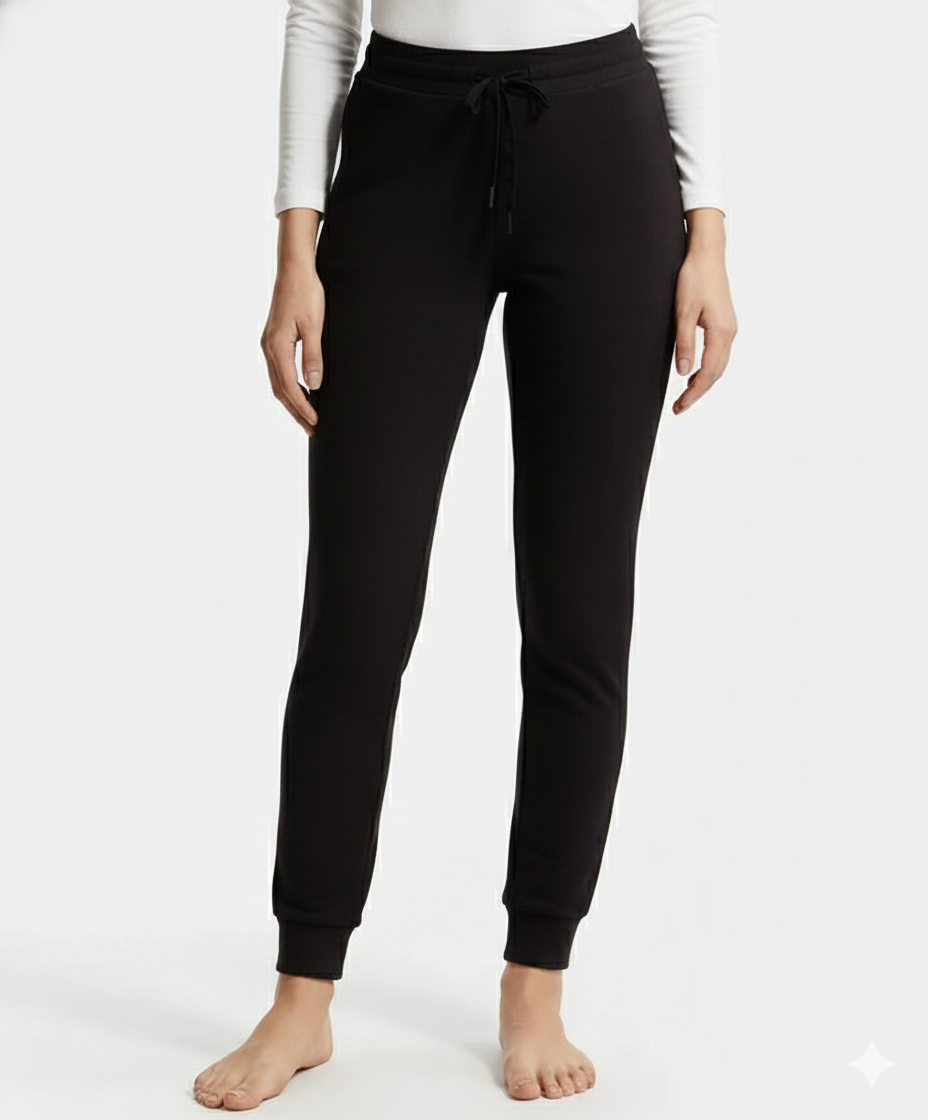 Jockey Women’s Joggers | Ultra Soft Athleisure Bottoms | Daily Comfort Wear | 1323 Black