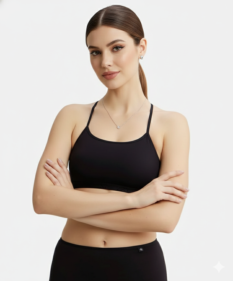 Jockey Women’s Crop Top Bra | Beginners & Teen Starter Bra | Soft Cotton Comfort | 1351
