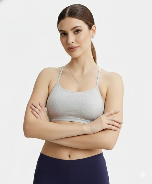 Jockey Women’s Crop Top Bra | Beginners & Teen Starter Bra | Soft Cotton Comfort | 1351