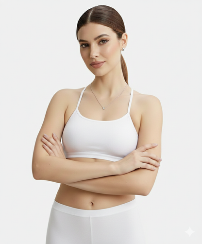 Jockey Women’s Crop Top Bra | Beginners & Teen Starter Bra | Soft Cotton Comfort | 1351
